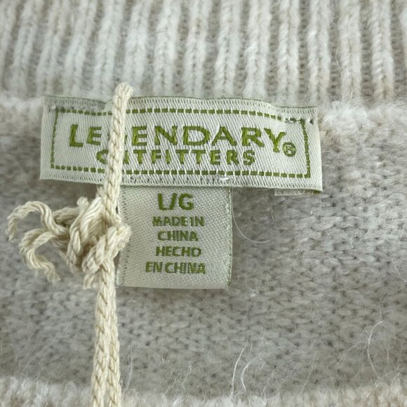 Soft Cozy Crewneck Sweater L/G Legendary Outfitters Beige Blend NWT 0297 - Picture 5 of 9